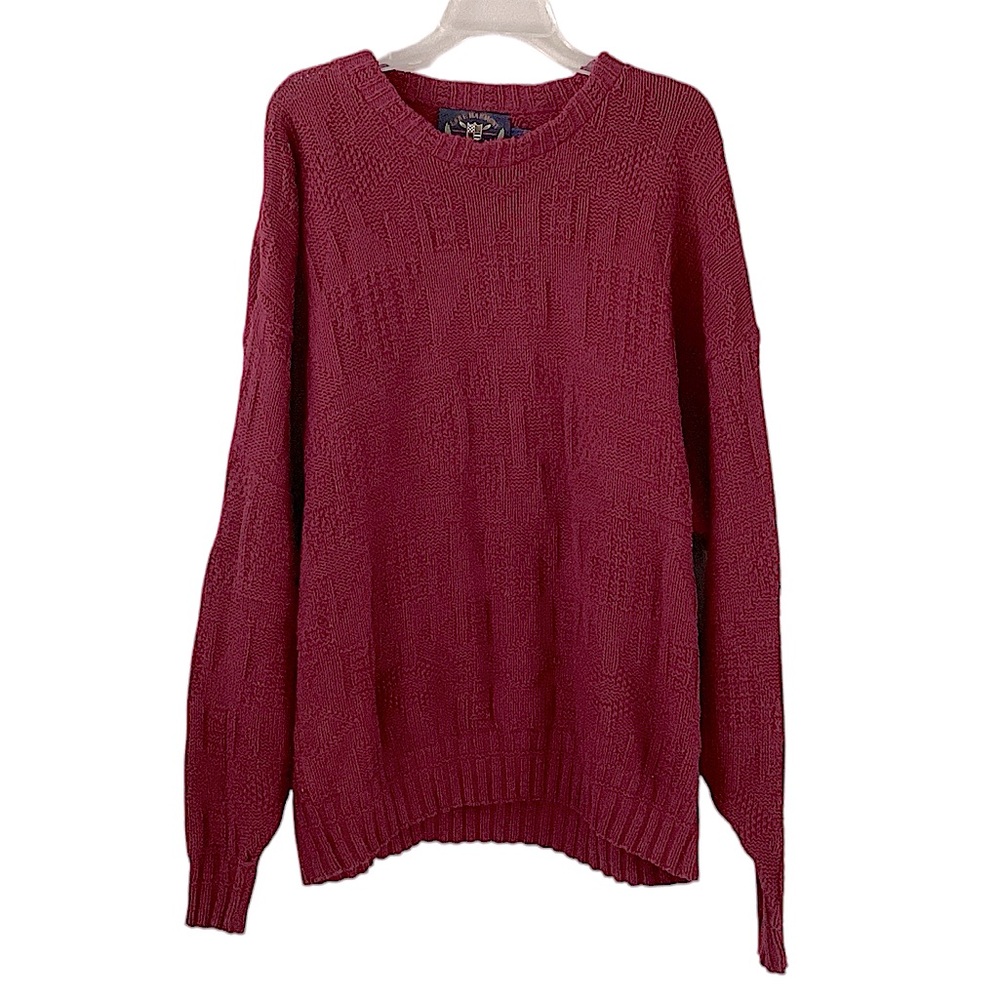Lake Harmony Knit Cotton Vintage Textured Yarn Sweater XL